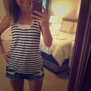 Striped racerback tank